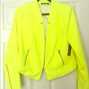 Brand new with tags, neon yellow modern blazer